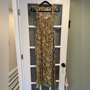 Floral Yellow Maxi Dress